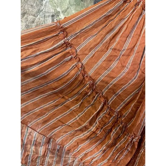 New Free People FP One Ember Printed Midi Skirt Size M