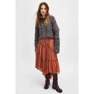 New Free People FP One Ember Printed Midi Skirt Size M