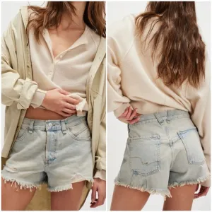 NEW Free People We The Free Now Or Never Denim Shorts size 28 Moon Child NWOT