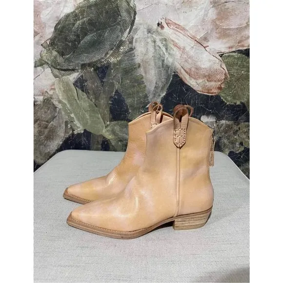 New Free People We The Free Wesley Ankle Boots Papaya Size Us 6.5
