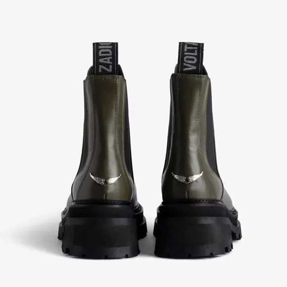 NEW IN BOX - Zadig &amp; Voltaire Ride Chelsea Boots Color Military size 38