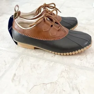 NEW JBU by Jambu Women's Glenda Waterproof Rain Duck Shoes Brown Size 8M