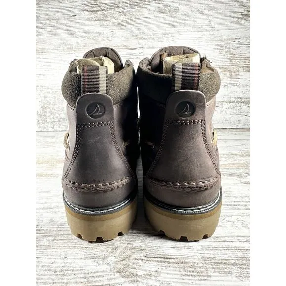 NEW Men's Sperry Lug Chukka Waterproof Brown Leather Boots Sz 13