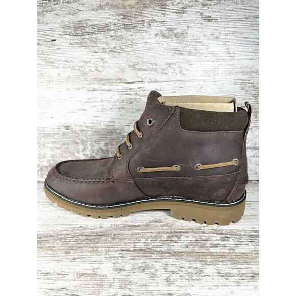 NEW Men's Sperry Lug Chukka Waterproof Brown Leather Boots Sz 13