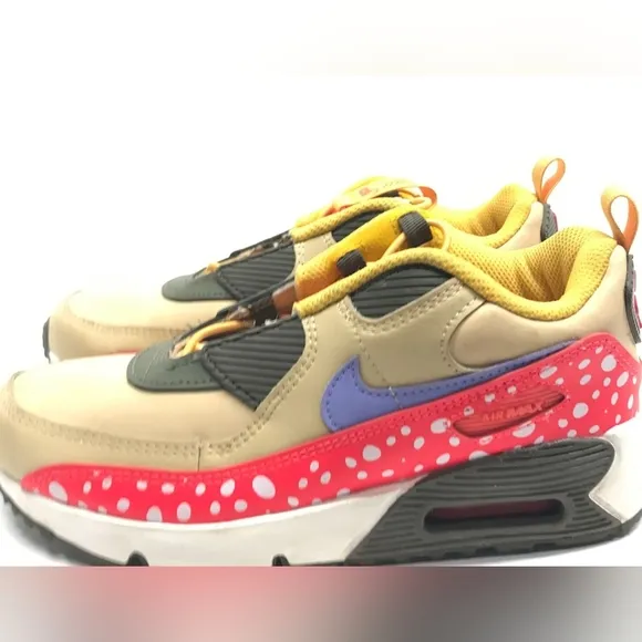 NEW Nike Kids Air Max 90 Toggle SE PS Mushroom Seseme Sneakers Kids Or Men 3Y