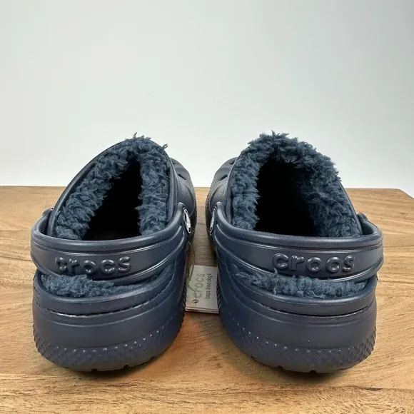 New NWT Little Kids Crocs Baya Lined Navy Blue Comfort Clogs Shoes Size 12 C