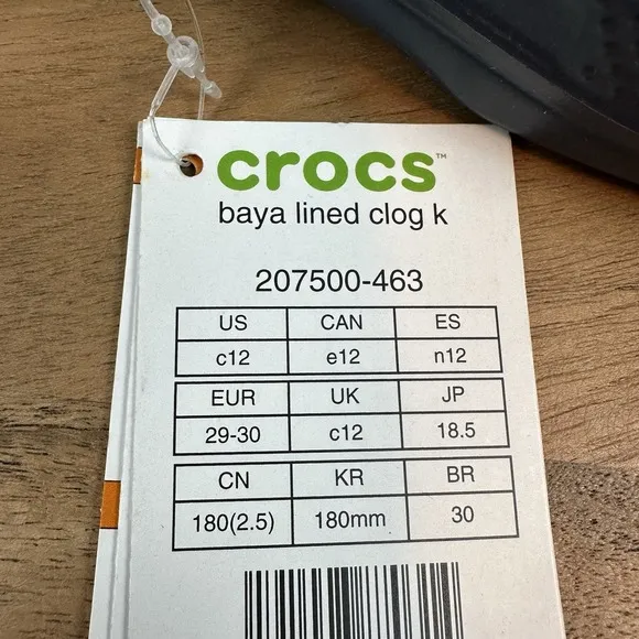 New NWT Little Kids Crocs Baya Lined Navy Blue Comfort Clogs Shoes Size 12 C