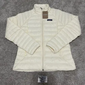 New Patagonia Down Sweater Jacket Insulated Wool White Fall Winter Womens Coat