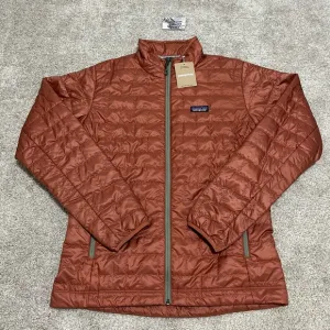 New Patagonia Nano Puff Jacket Burl Red Full Zip Insulated Primaloft Winter XS