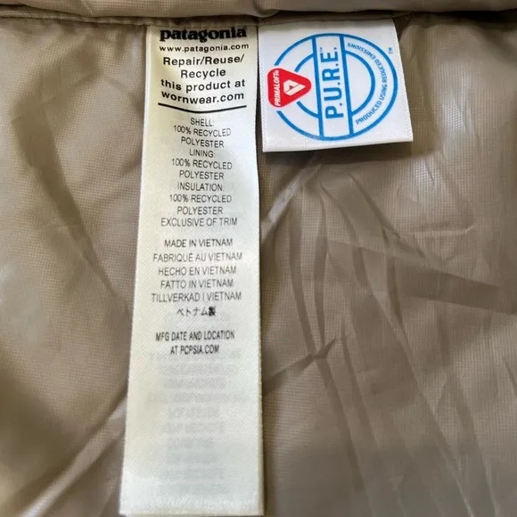 New Patagonia Nano Puff Jacket Seabird Grey Zip Insulated Primaloft Womens Large