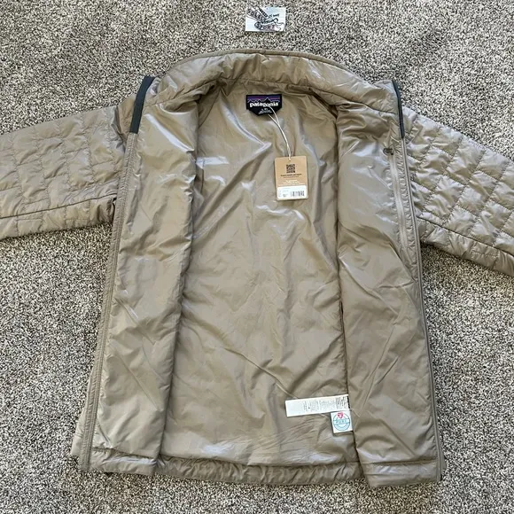 New Patagonia Nano Puff Jacket Seabird Grey Zip Insulated Primaloft Womens Large