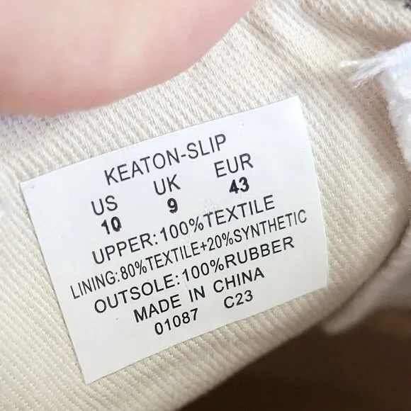NEW Polo Ralph Lauren Keaton Collegiate Pep Rally Canvas Slip On Shoes Size 10