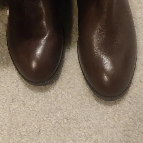 New! Ralph Lauren Brown  leather tall boots sz 8.5