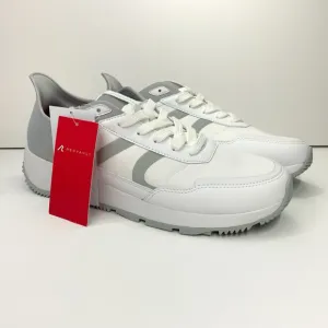 NEW Redvanly Mens 11.5 Challenger Spikeless Golf Shoes White Gray Sneakers