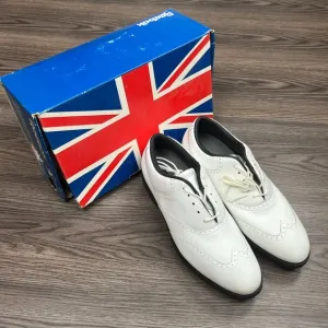 NEW Reebok White Wingtip Golf Shoes 10 M