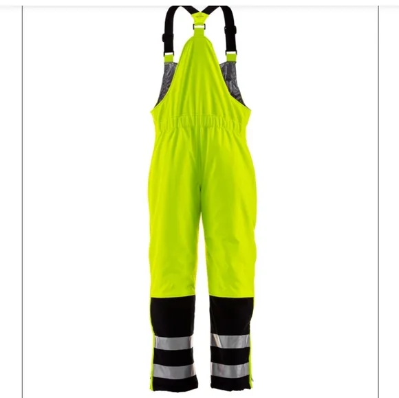 NEW! Refrigiwear HiVis Insulated Softshell Bib Overalls sz large NWT
