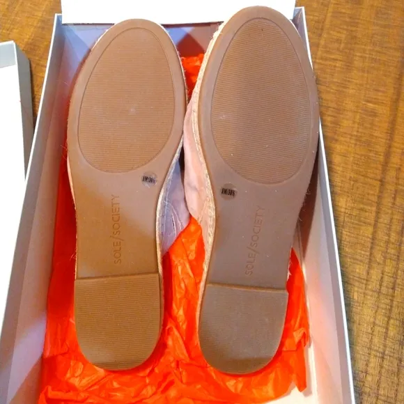 NEW SOLE SOCIETY Bow Espadrille SO-SAMMIE DUSTY ROSE Slip On Shoes