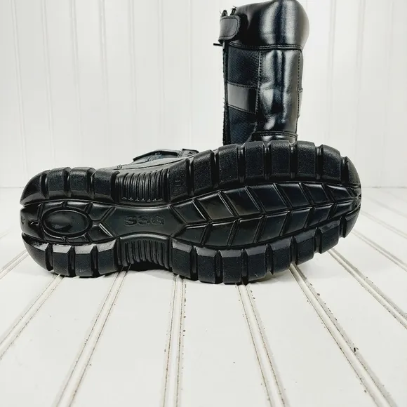 NEW  SSG Army Black Combat Lace Up Comfy Midi Military Boots  A1033