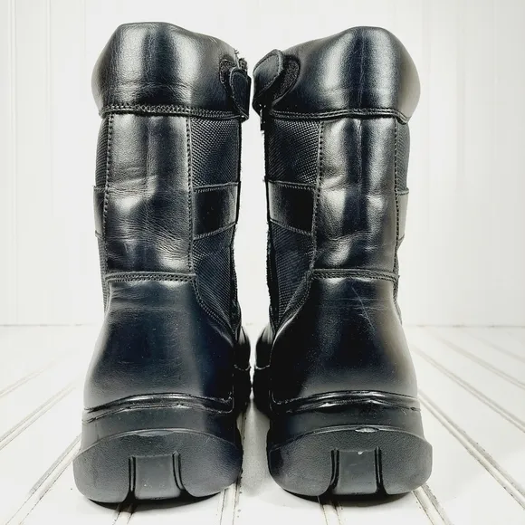 NEW  SSG Army Black Combat Lace Up Comfy Midi Military Boots  A1033