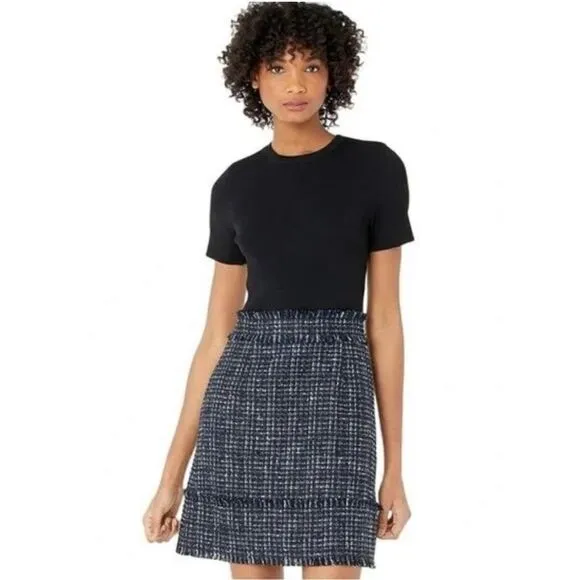 NEW Ted Baker Fearnic Mini Mockable Tweed Ribbed Dress Size XXL