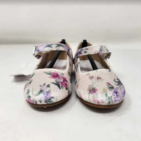 New toddler girl's 6 7 8  Gap x LoveShackFancy floral Mary Jane shoes