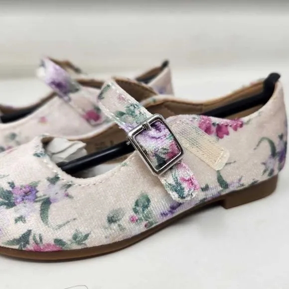 New toddler girl's 6 7 8  Gap x LoveShackFancy floral Mary Jane shoes