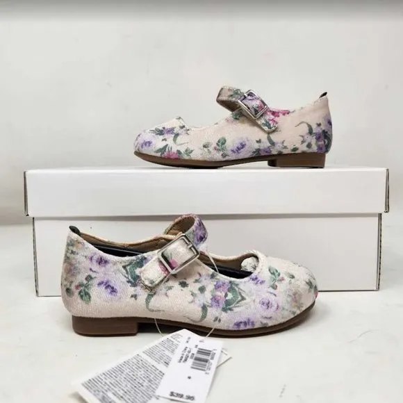 New toddler girl's 6 7 8  Gap x LoveShackFancy floral Mary Jane shoes