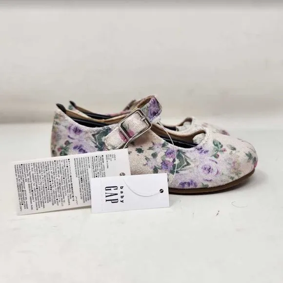 New toddler girl's 6 7 8  Gap x LoveShackFancy floral Mary Jane shoes