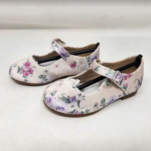 New toddler girl's 6 7 8  Gap x LoveShackFancy floral Mary Jane shoes