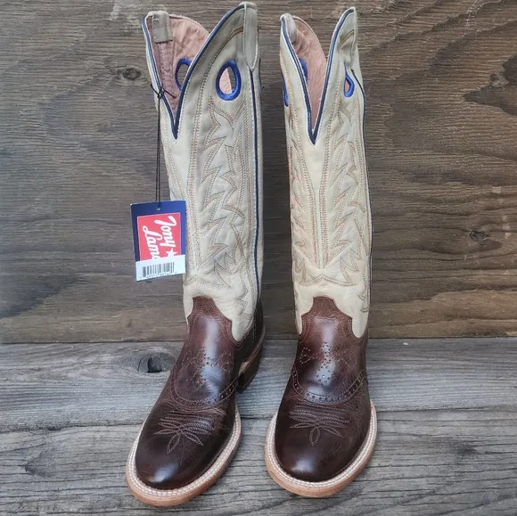 New Tony Lama Henley Buckaroo Cowboy Boots Leather