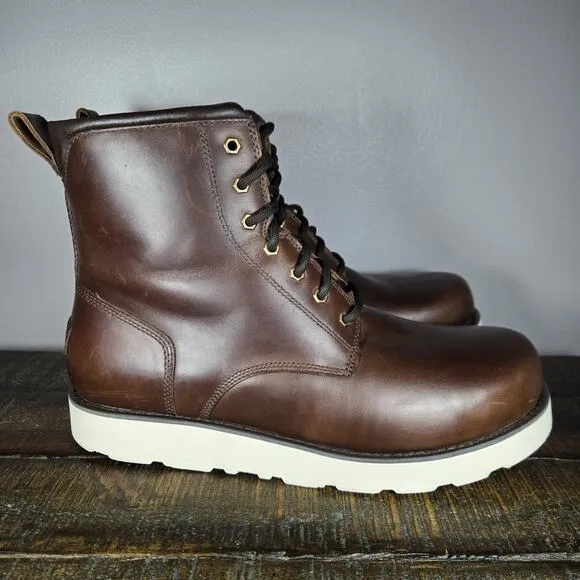 NEW UGG Cason Mens Size 12 Lace Up Leather Boots Waterproof 1159790 Brown