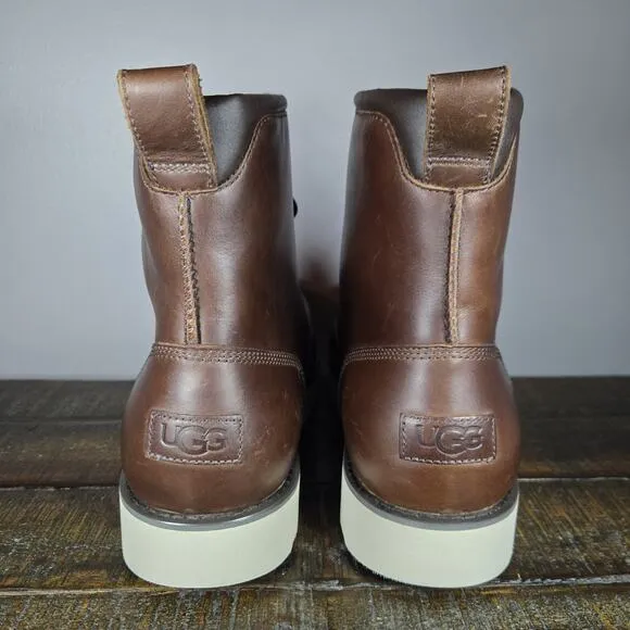 NEW UGG Cason Mens Size 12 Lace Up Leather Boots Waterproof 1159790 Brown
