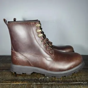 NEW UGG Kirkson Mens Size 11 Lace Up Leather Boots Waterproof 1120992 Brown