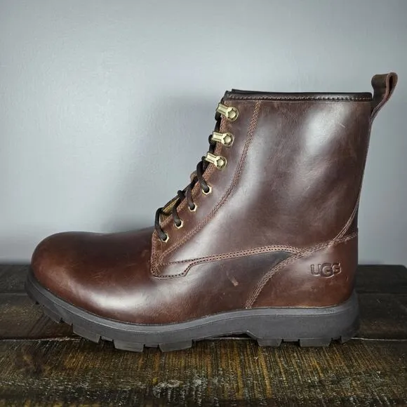NEW UGG Kirkson Mens Size 11 Lace Up Leather Boots Waterproof 1120992 Brown