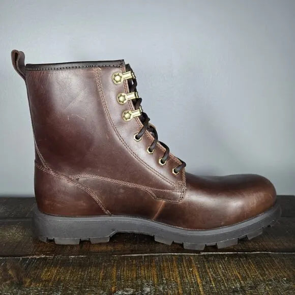 NEW UGG Kirkson Mens Size 11 Lace Up Leather Boots Waterproof 1120992 Brown