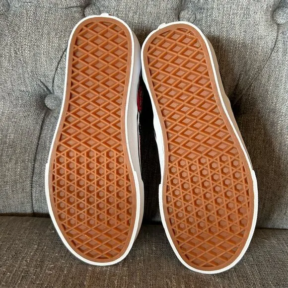 NEW Vans Mens Classic Slip On Rose Animal Checkerboard Low Sneaker Shoes 3.5