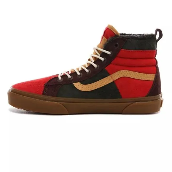 New Vans Sk8 Hi 46 All Weather MTE DX Poinsettia Red Green Gumsole Shoes Size 6