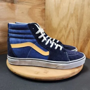 New Vans Sk8 Hi Mens Canvas Blue Suede Sneakers Size 13 Shoes