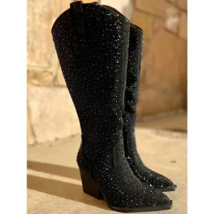 NEW VERY G women's tall cadillac boots in black
