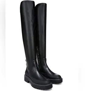 New w/Box Sam Edelman Lerue Vegan Leather Over-The-Knee Lug-Sole Boots Size 6