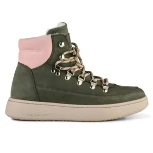 NEW WODEN iris nubuck boot in green rose