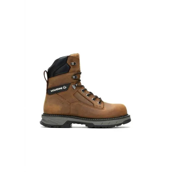 NEW WOLVERINE men's reforce 8&quot; composite toe work boots in cashew