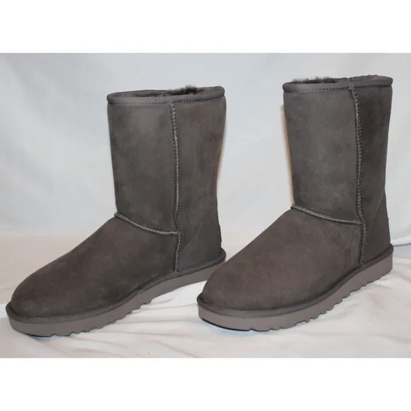 NEW Women's Shoes‎ UGG CLASSIC SHORT II Mid-Calf Sheepskin Boots TCLD Gray