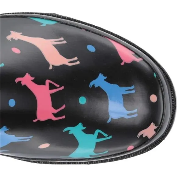 NEW Women's Unique Printed Tall 100% Waterproof Rain Boot Adjustable Strap