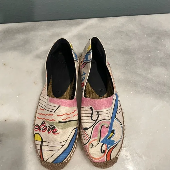 NEW YSL SAINT LAURENT Perseo Canvas Espadrille Shoes EU size 35.5