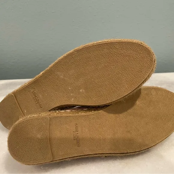 NEW YSL SAINT LAURENT Perseo Canvas Espadrille Shoes EU size 35.5