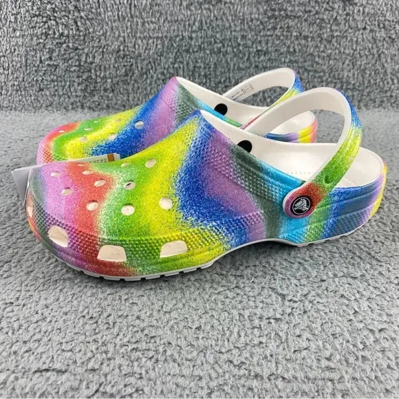 New crocs classic spray DYE MENS 10 CLOGS Tie-Dye Collection Womens 12 Shoes
