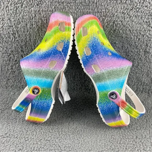 New crocs classic spray DYE MENS 10 CLOGS Tie-Dye Collection Womens 12 Shoes