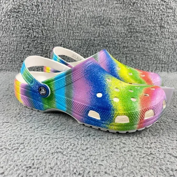 New crocs classic spray DYE MENS 10 CLOGS Tie-Dye Collection Womens 12 Shoes