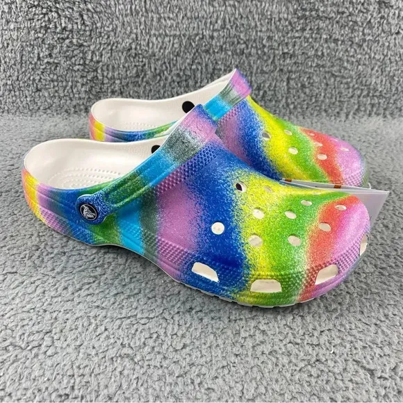 New crocs classic spray DYE MENS 10 CLOGS Tie-Dye Collection Womens 12 Shoes